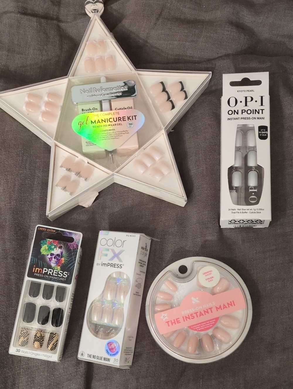 Assorted Press-On Nail Set Bundle - Neutral Pink & Nude Shades